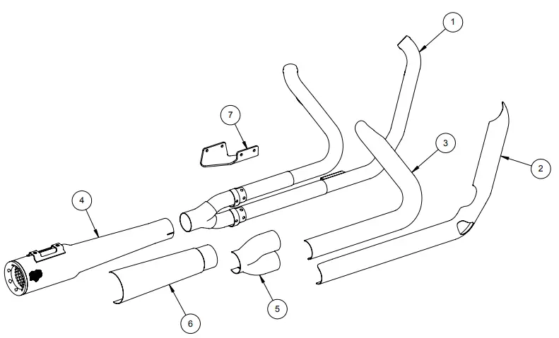 VANCE HINES 17383 PCX Pro Pipe For Harley Touring 2017-2022-fig2