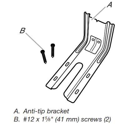 Whirlpool WFE975H0HV 30 76.2 CM  Freestanding Electric Ranges - bracket1
