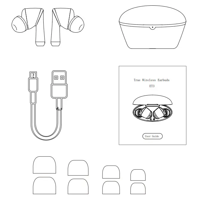 HolyHigh ET3 True Wireless Earbuds - Figure 1