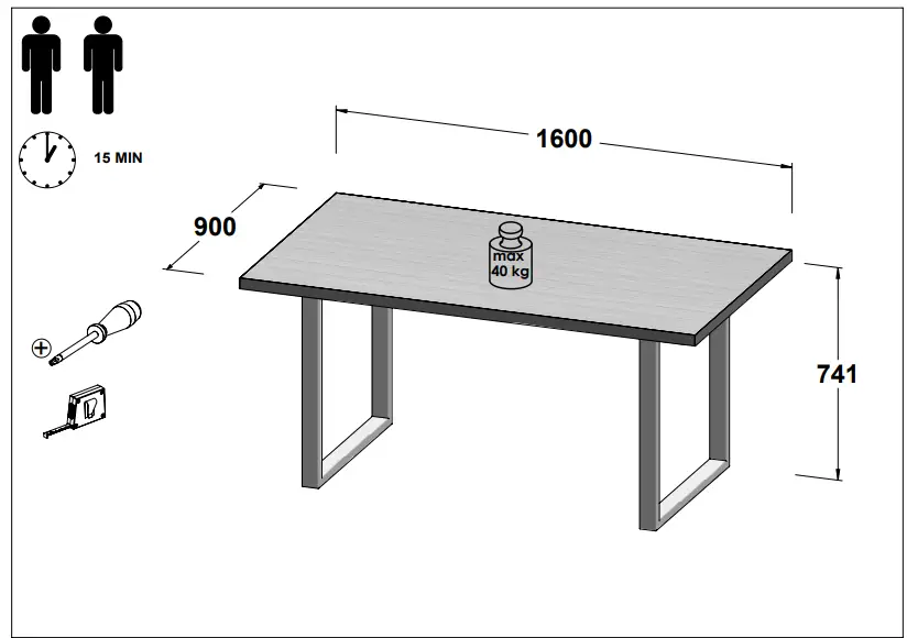 Esstish ABPT402 160 Wide Forte Old Wood Vintage -