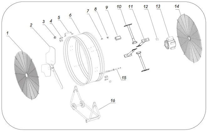 SIP INDUSTRIAL 05638 Drum Fans - Figure 8