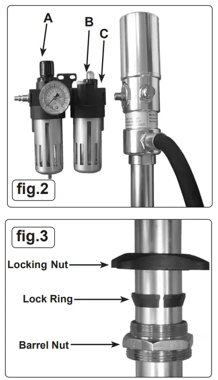 SEALEY AK4562D V2 Oil Dispensing System Air Operated with 10m Retractable Hose Reel -fig3