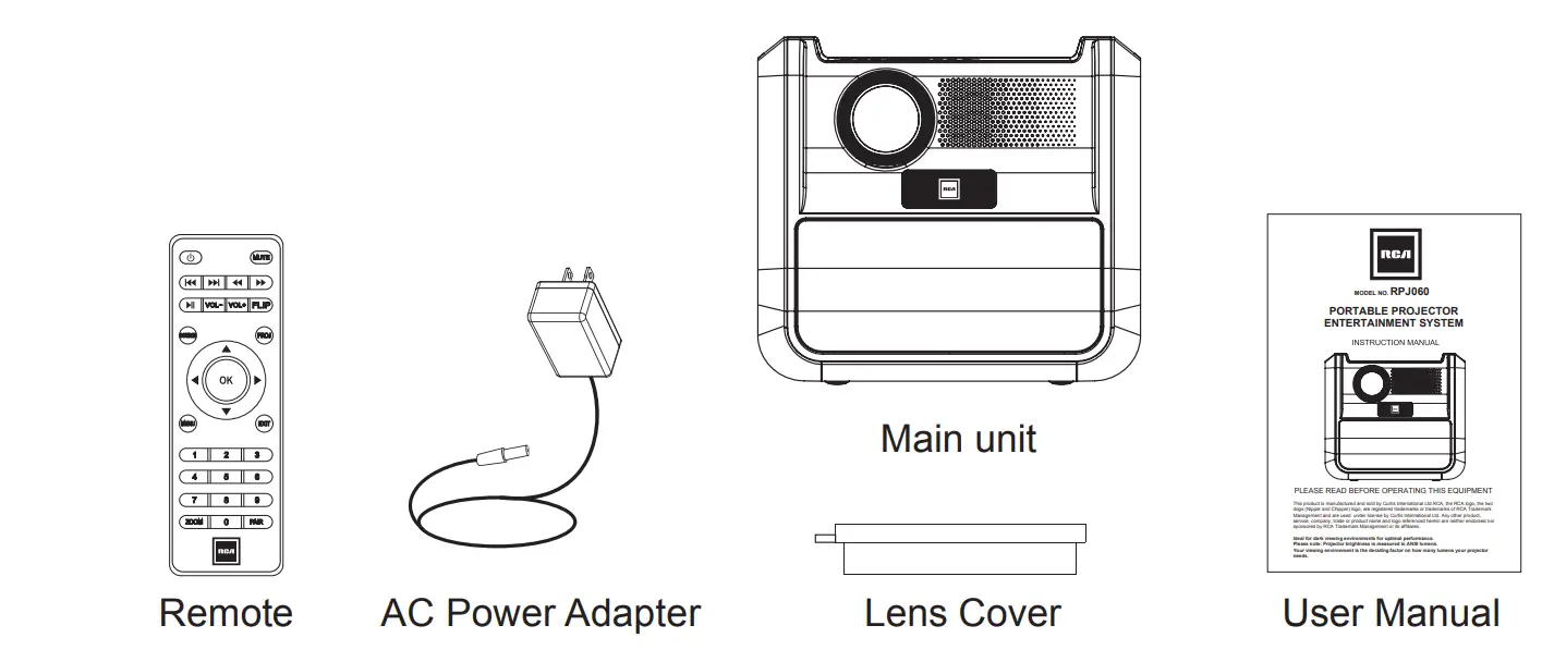 RCA - RPJ060 Portable Projector Home Theater Entertainment System-1