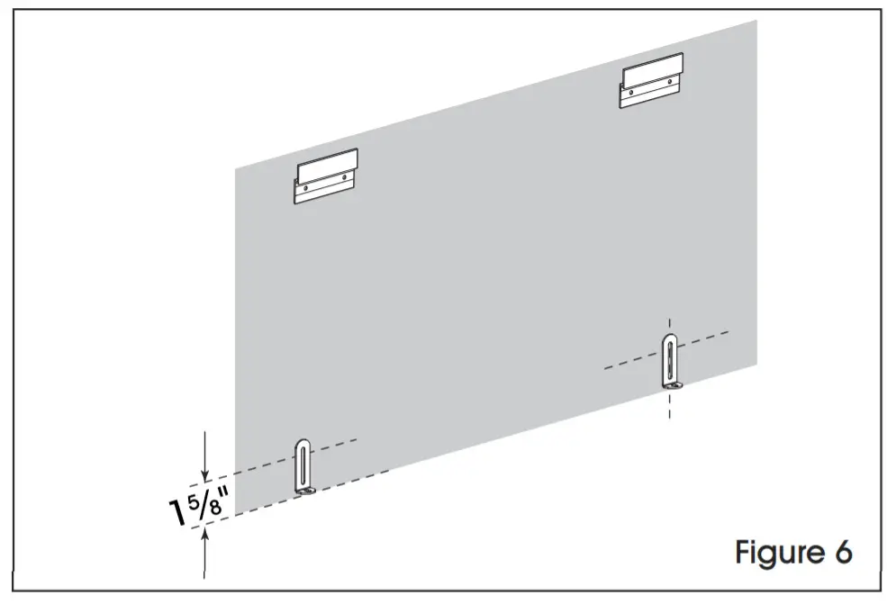 ULINE H-5823 3 Door Enclosed Cork Board - MOUNTING1