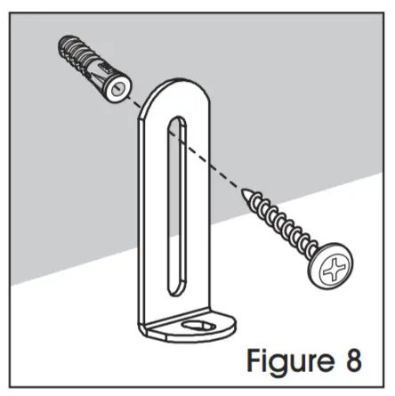 ULINE H-5823 3 Door Enclosed Cork Board - MOUNTING2
