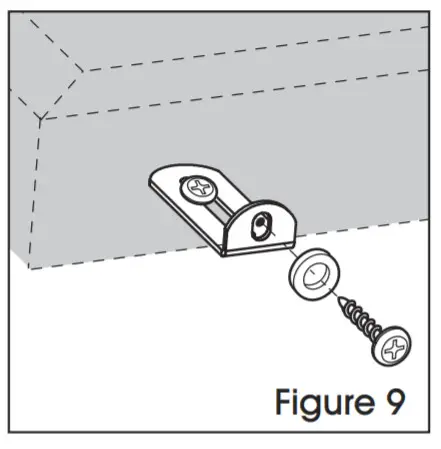 ULINE H-5823 3 Door Enclosed Cork Board - MOUNTING3