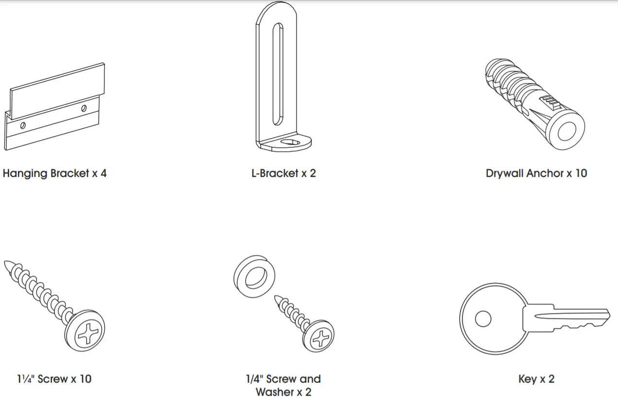 ULINE H-5823 3 Door Enclosed Cork Board - TOOLS