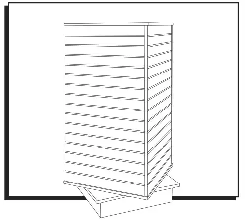 ULINE H-3878 Slatwall Cube Tower - Cover
