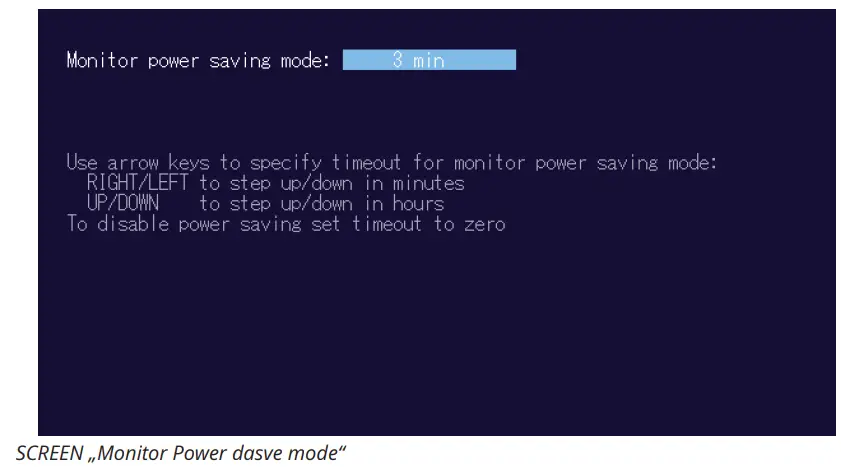 MONITOR POWER SAVE MODE