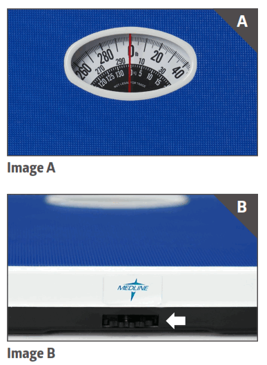 MEDLINE MDR300FM Mechanical Floor Scale - Fig