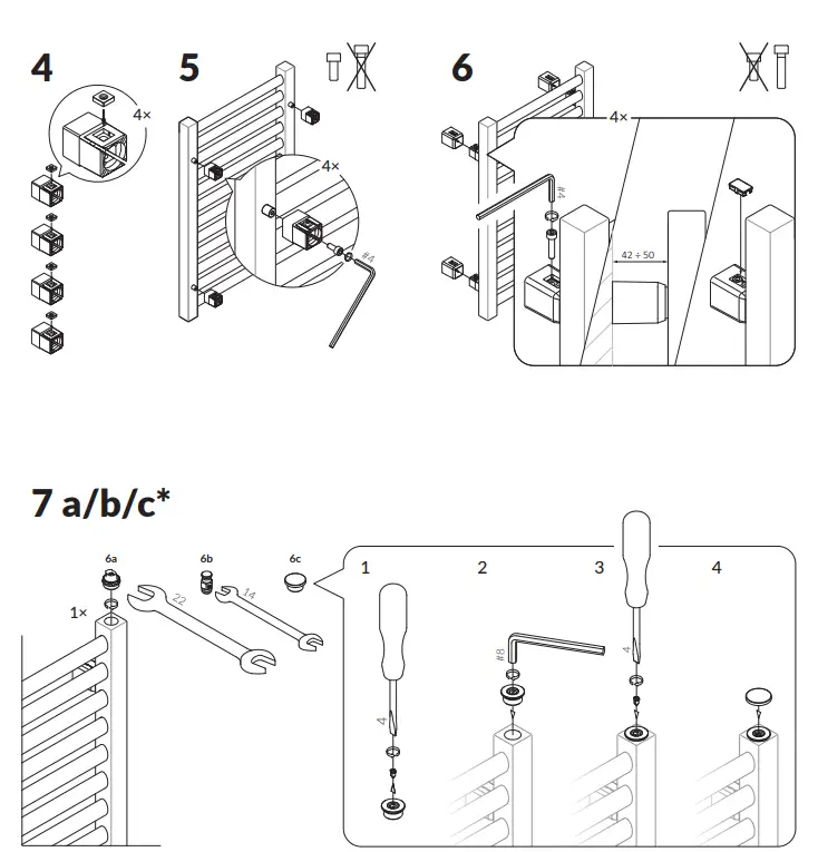 TERMA 1384BTU Zig Zag Designer Towel Rail-fig1
