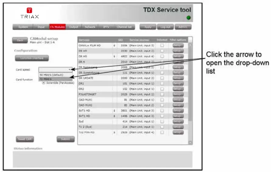 TRIAX 492070 TDX Backend 2CI 2 x CI Backend Module-fig13