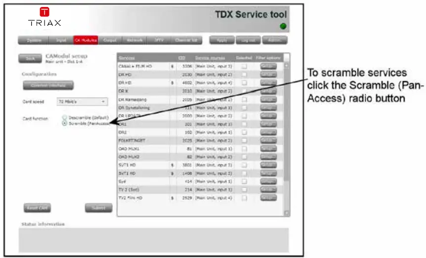 TRIAX 492070 TDX Backend 2CI 2 x CI Backend Module-fig14