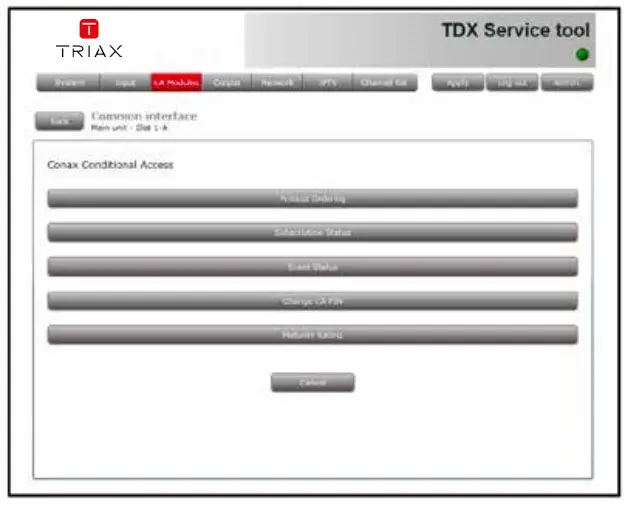 TRIAX 492070 TDX Backend 2CI 2 x CI Backend Module-fig22