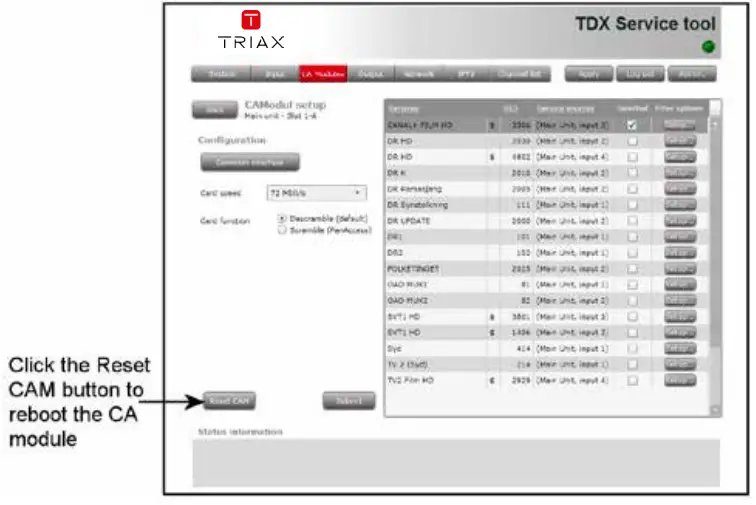 TRIAX 492070 TDX Backend 2CI 2 x CI Backend Module-fig23
