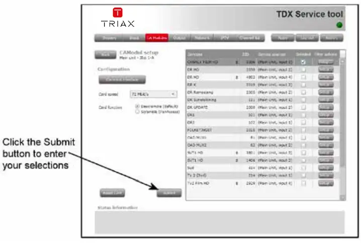 TRIAX 492070 TDX Backend 2CI 2 x CI Backend Module-fig24