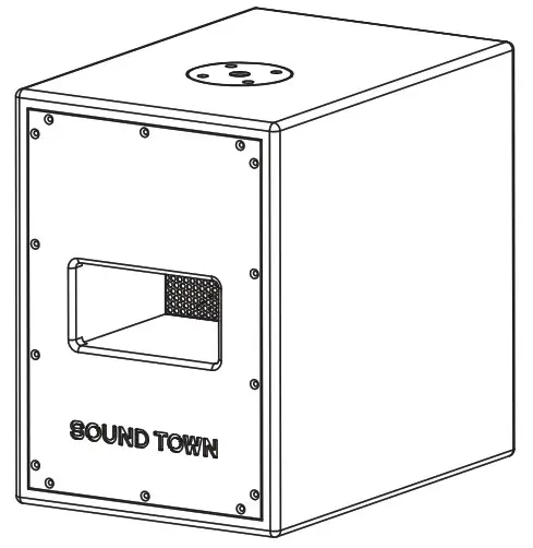 SOUND TOWN CARME-28SPW1.1 Dual 8 Inch Active Subwoofer