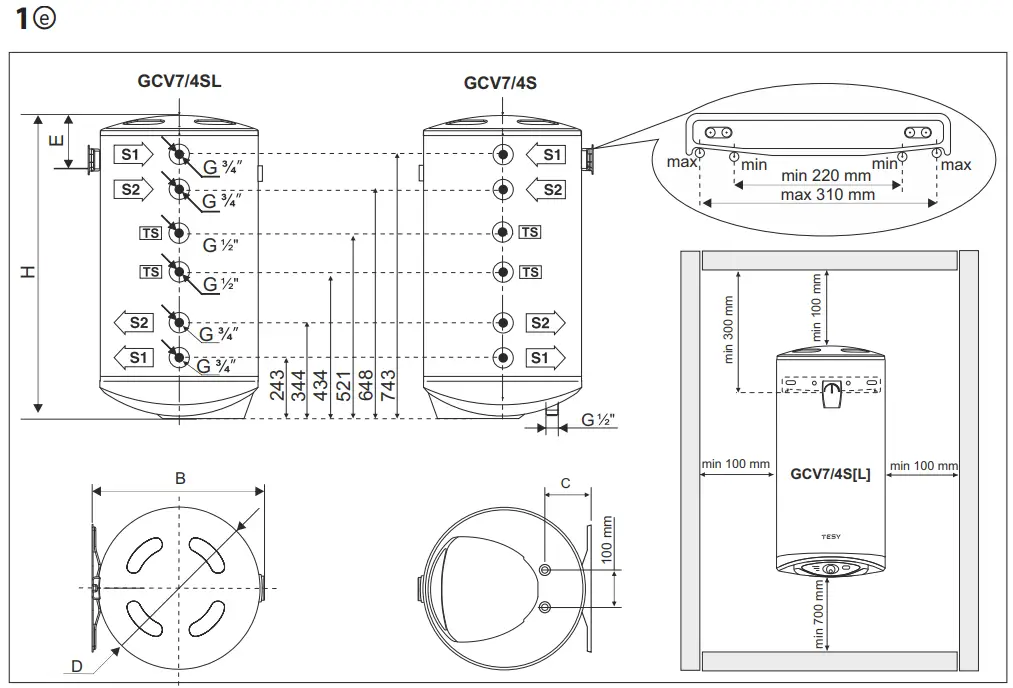 TESY 10047, 12047, 15047 Electric Water Heater - 5