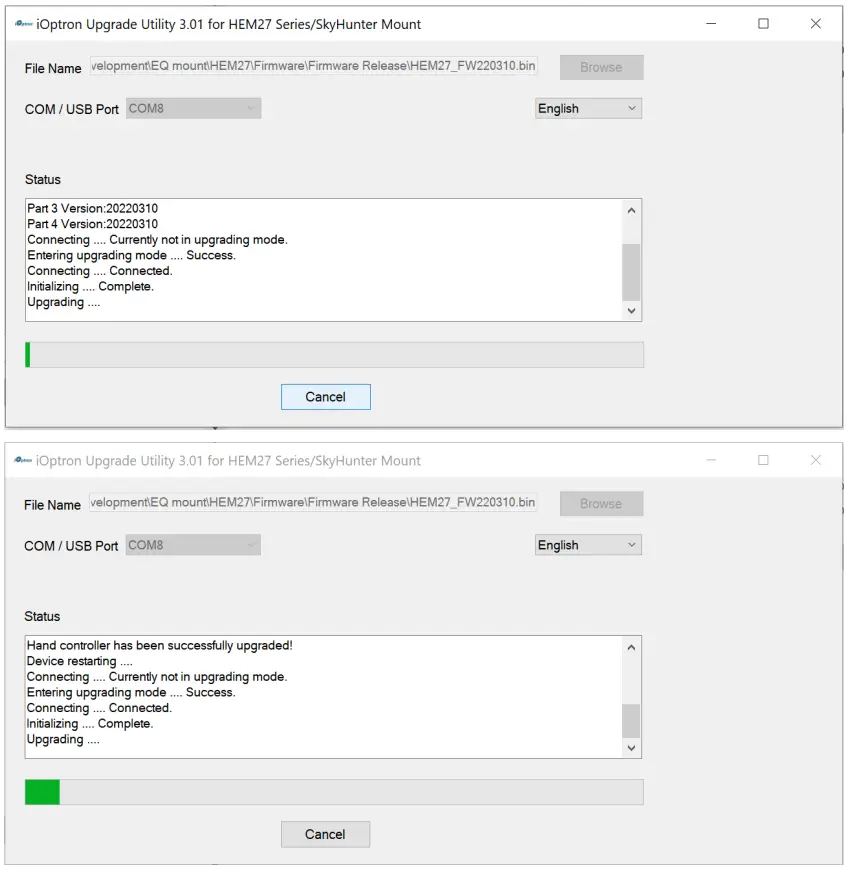 iOptron-HEM27EC-Firmware-Upgrade-FIG-7