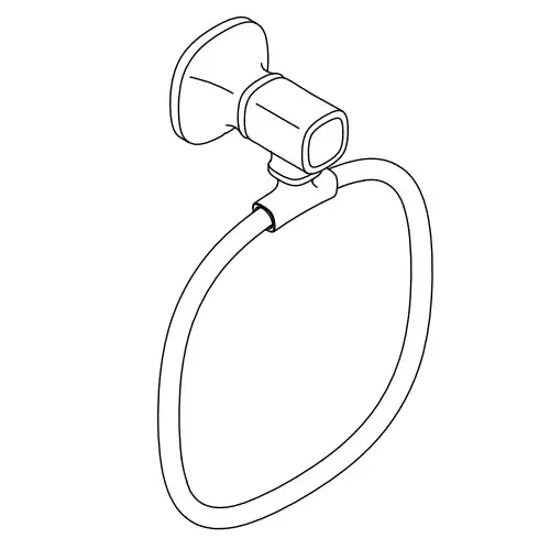 KOHLER K-R31068 Ealing Vibrant Brushed Moderne Brass Wall Mount Towel Ring