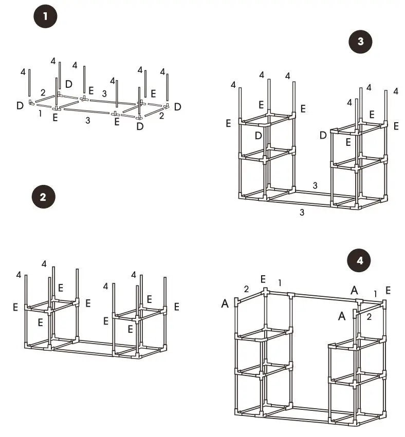 bluu Medium Backyard Green House Instruction Manual - Step Description