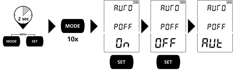 Laserliner 082 390 MultiWet-Master Compact Plus Material Moisture Meter Instruction Manual - AUTO OFF function