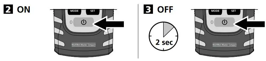 Laserliner 082 390 MultiWet-Master Compact Plus Material Moisture Meter Instruction Manual - Insert battery