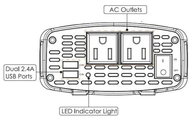 Ampeak 750 Watts Safe Power Inverter - Fig