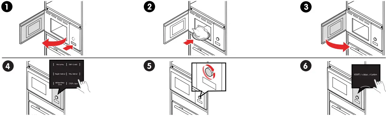 Using the microwave oven