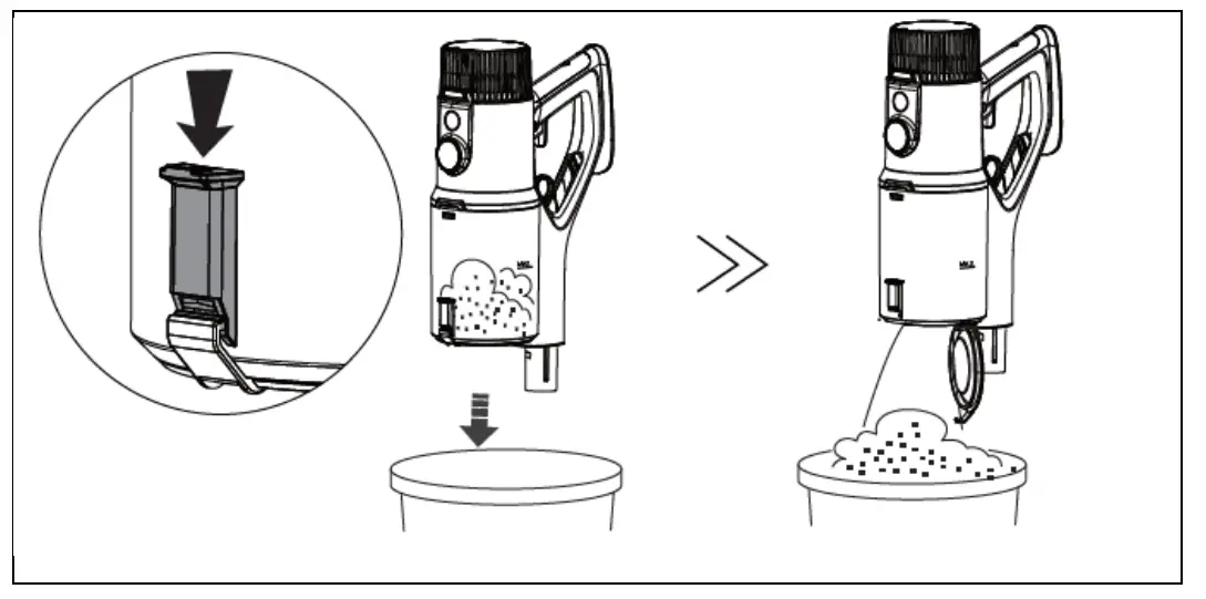 How to clean the dust cup