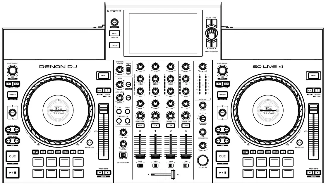 DENON DJ SC LIVE 4 Standalone DJ System -