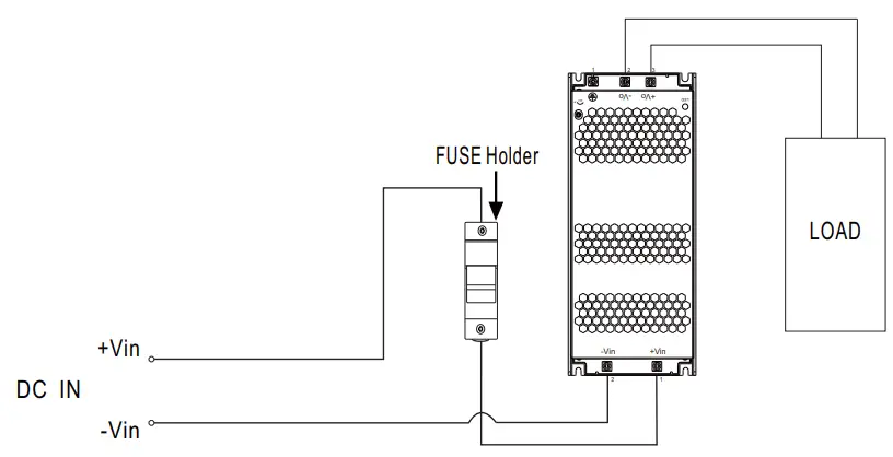 MEAN WELL RSDH-300 Series 300W High Reliable 250-1500Vdc Ultra Wide Input DC-DC Converter - wiring instruction