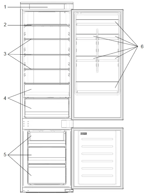 HOOVER-HOBT5519EWK-Built-In-Frost-Free-Fridge-Freezer-FIG-1