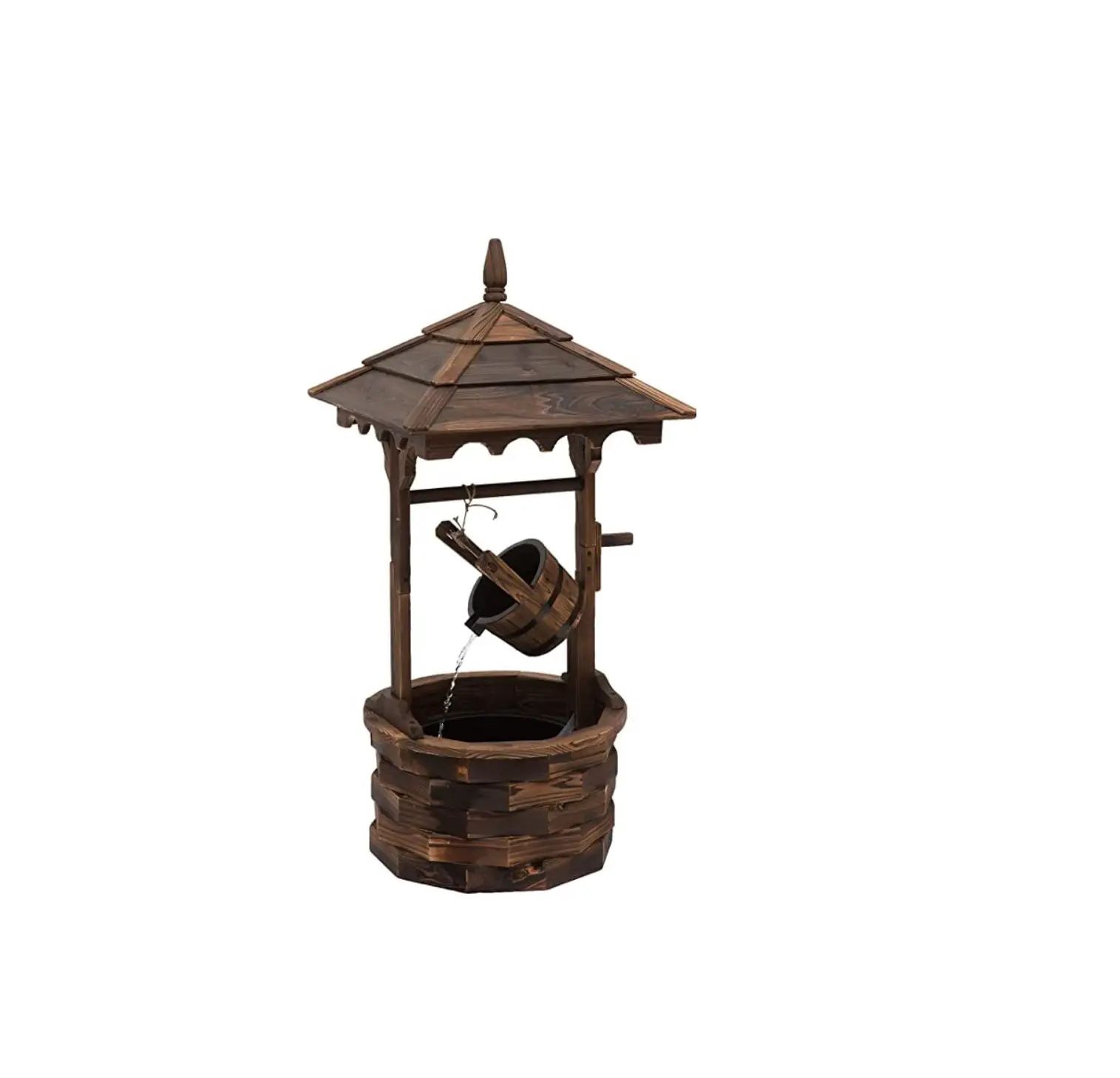 Outsunny 844-273v70 Fir Wood Outdoor Garden Décor Wishing Well Waterfall Instruction Manual