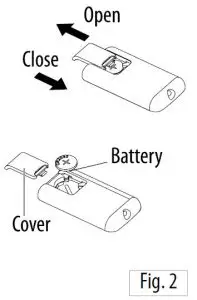 FIG 4 Inserting or replacing the batteries