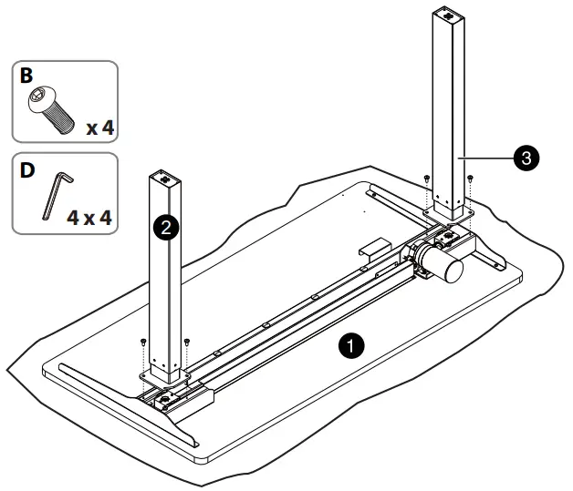 INSIGNIA Standing Desk - INSTALLING THE LEGS