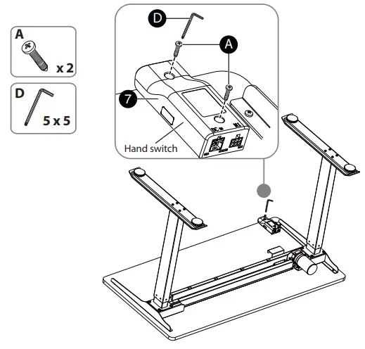 INSIGNIA Standing Desk - INSTALLING THE SWITCH