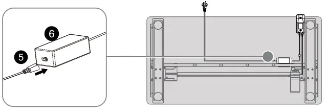 INSIGNIA Standing Desk - connector on the adapter (