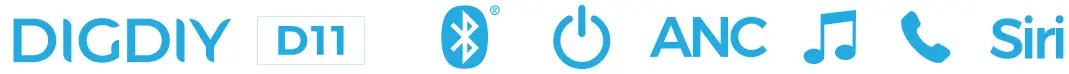 DIGDIY D11 40H Playtime ANC Wireless Earbuds - Parts