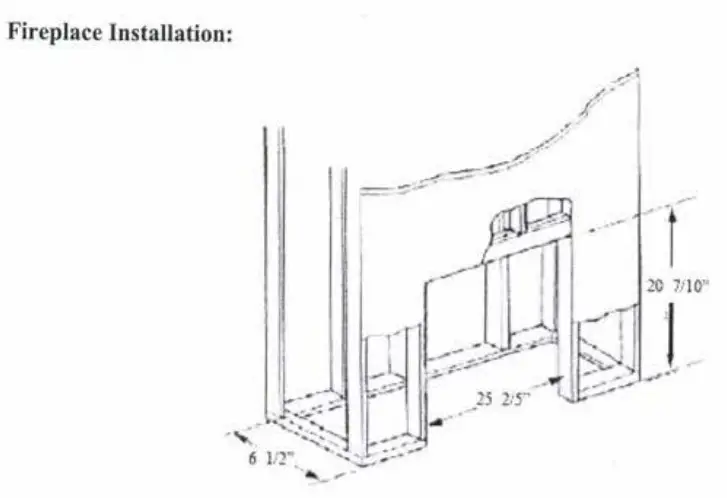 Intertek EF-30B 26 inch LED Insert Electric Fireplace-installation