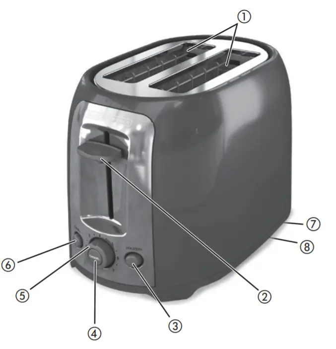 BLACK DECKER TR1278BD 2-Slice Toaster-overview