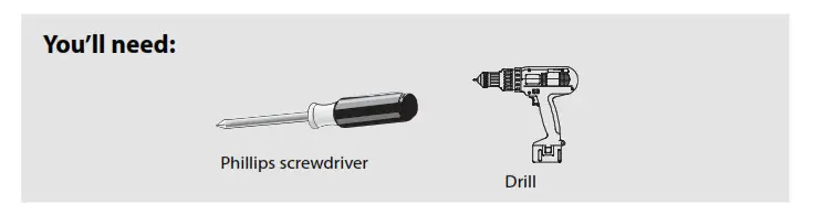 Optional Installing the anti-tipping hardware you'll need