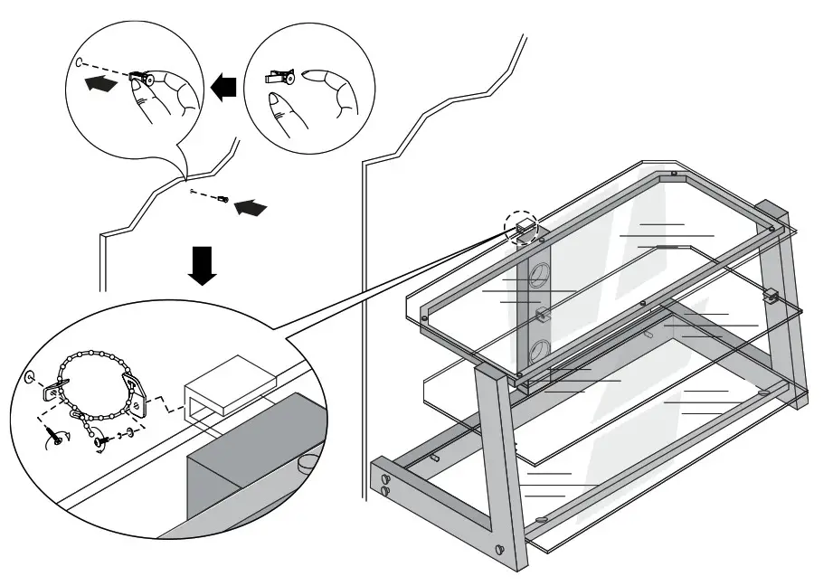 Optional Installing the anti-tipping hardware