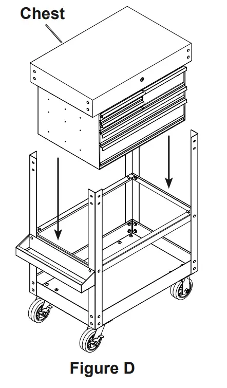 HARBOR FREIGHT 64030 30 Inch 5 Drawer Mechanic Cart - FIGURE 56
