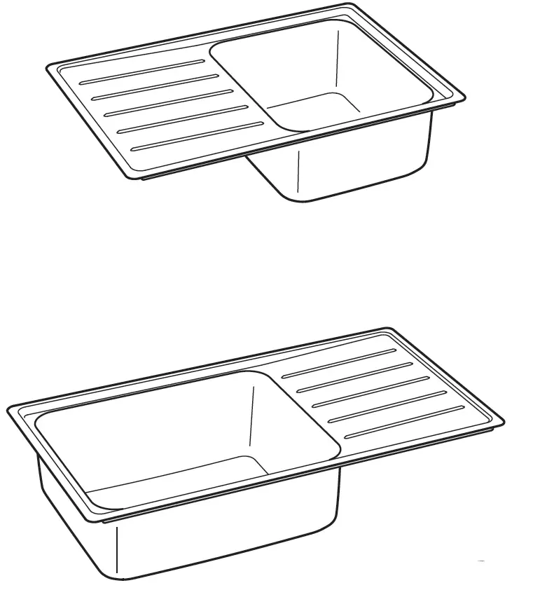 IKEA VATTUDALEN Inset Sink 1 Bowl with Drainboard