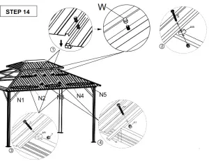 Steel Gazebo MA OB HTG006 - STEP 15 - Copy