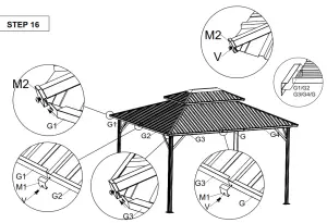 Steel Gazebo MA OB HTG006 - STEP 17