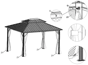 Steel Gazebo MA OB HTG006 - STEP 19