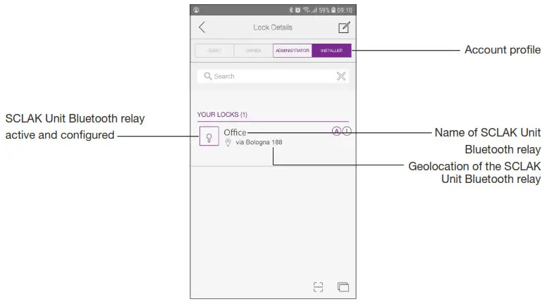 urmet 1086 Bluetooth Sclak Keypad- screen selec