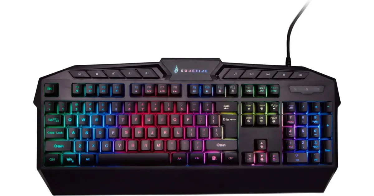SUREFIRE 48825-48826 KINGPIN RGB Gaming Multimedia Keyboard